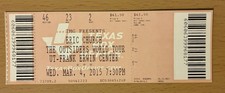 2015 ERIC CHURCH THE OUTSIDERS TOUR AUSTIN TEXAS CONCERT TICKET STUB 23 2