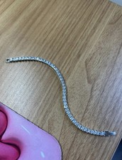 PAVOI 14k gold plated CZ tennis bracelet 6.5 inches