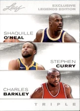 2025 Leaf LEGENDS EXCLUSIVE Shaquille O'NEAL/STEPH CURRY/BARKLEY ELE-06 Mint