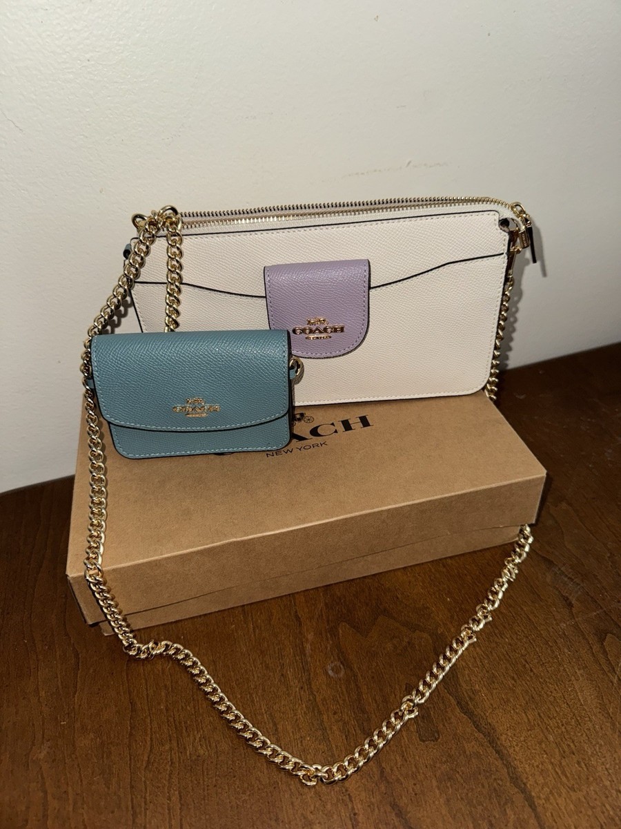 Coach Color Block Poppy Crossbody Bag with card case | eBay