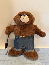 2005 Smokey The Bear Stuffed Animal Plush Toy Doll Shovel 15  Missing Hat