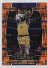 2021-22 Panini Select Concourse Orange Flash Prizm LeBron James #100 hs9