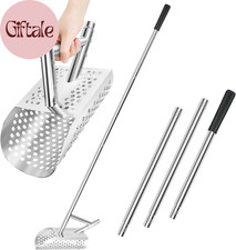 SANLIKE Sand Scoop for Metal Detecting,Heavy Duty Metal Detector Scoop with Long
