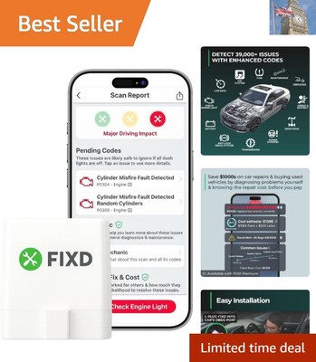 Universal Bluetooth OBD-II Auto Gesundheitsmonitor für 1996+ Fahrzeuge - Fixd App