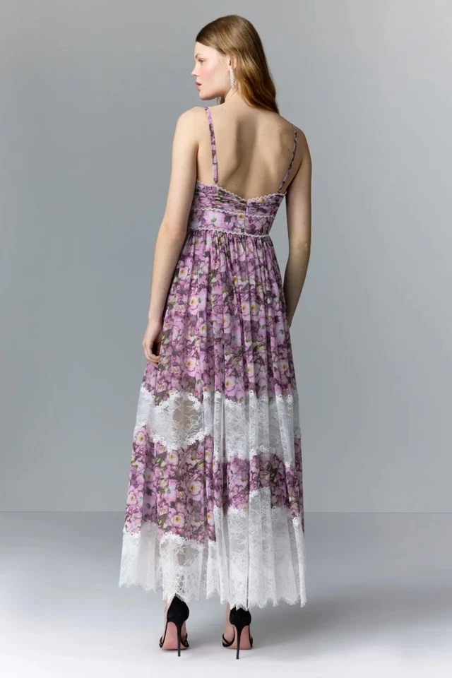 Vestido Badgley Mischka estampado encaje talla 4. Venta al por menor original $1,100. Foto 2 de 4