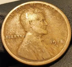 1918 S 1C BN Lincoln Wheat Penny Cent! Good Condition Coin!