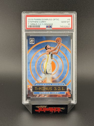 Stephen Curry [Gold] #6 2019 Panini Donruss Optic T-Minus 3,2,1 card
