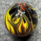 Handmade Marble Gold Lutz ( Flame - Swirl ) 1 Inch +-  (S7) — photo 1