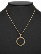 14k Yellow Gold and Natural Diamond Circular ...