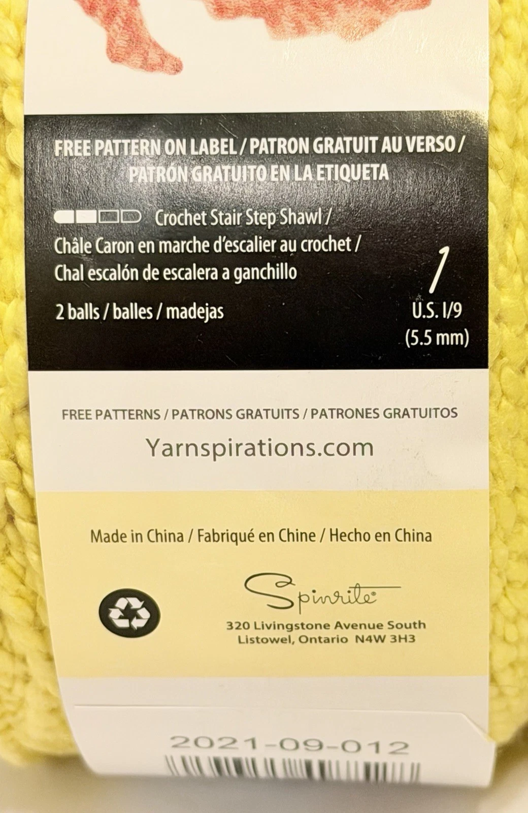 CARON Yarnspirations Cotton Funnel Cakes 100% Cotton BUTTERCUP 425 yd Ea NEW image 2