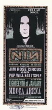 MINT & SIGNED Nine Inch Nails 1995 Mecca Arena Milwaukee Arminski Handbill 