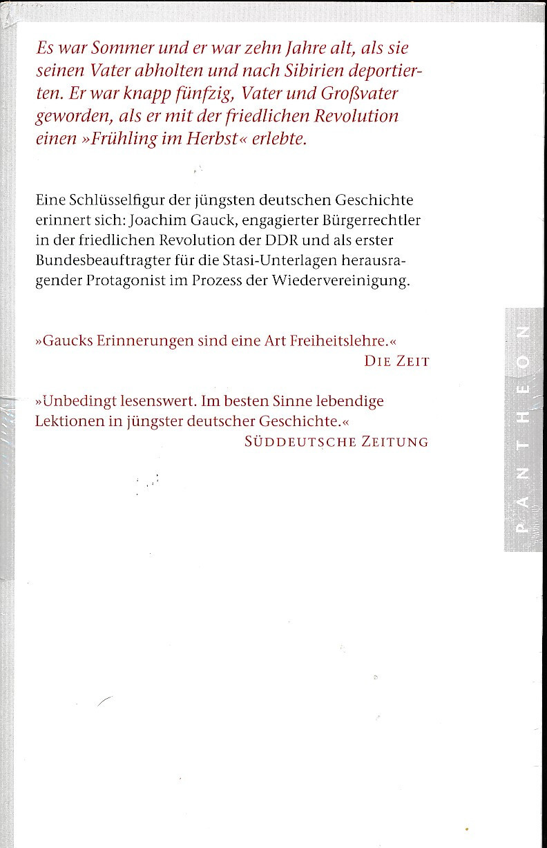 Thumbnail - Winter Sommer - Frühling Herbst Von Joachim Gauck (2011, Taschenbuch)
