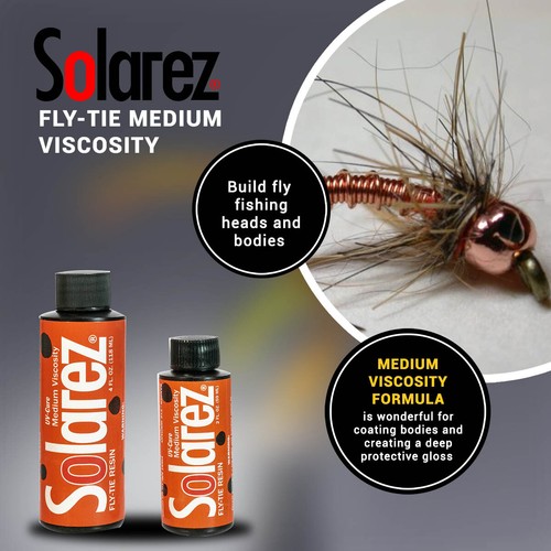 SOLAREZ UV Cure Fly-Tie Resin ~ Medium Viscosity Formula 0.5 oz. Made in USA! - Picture 2 of 5
