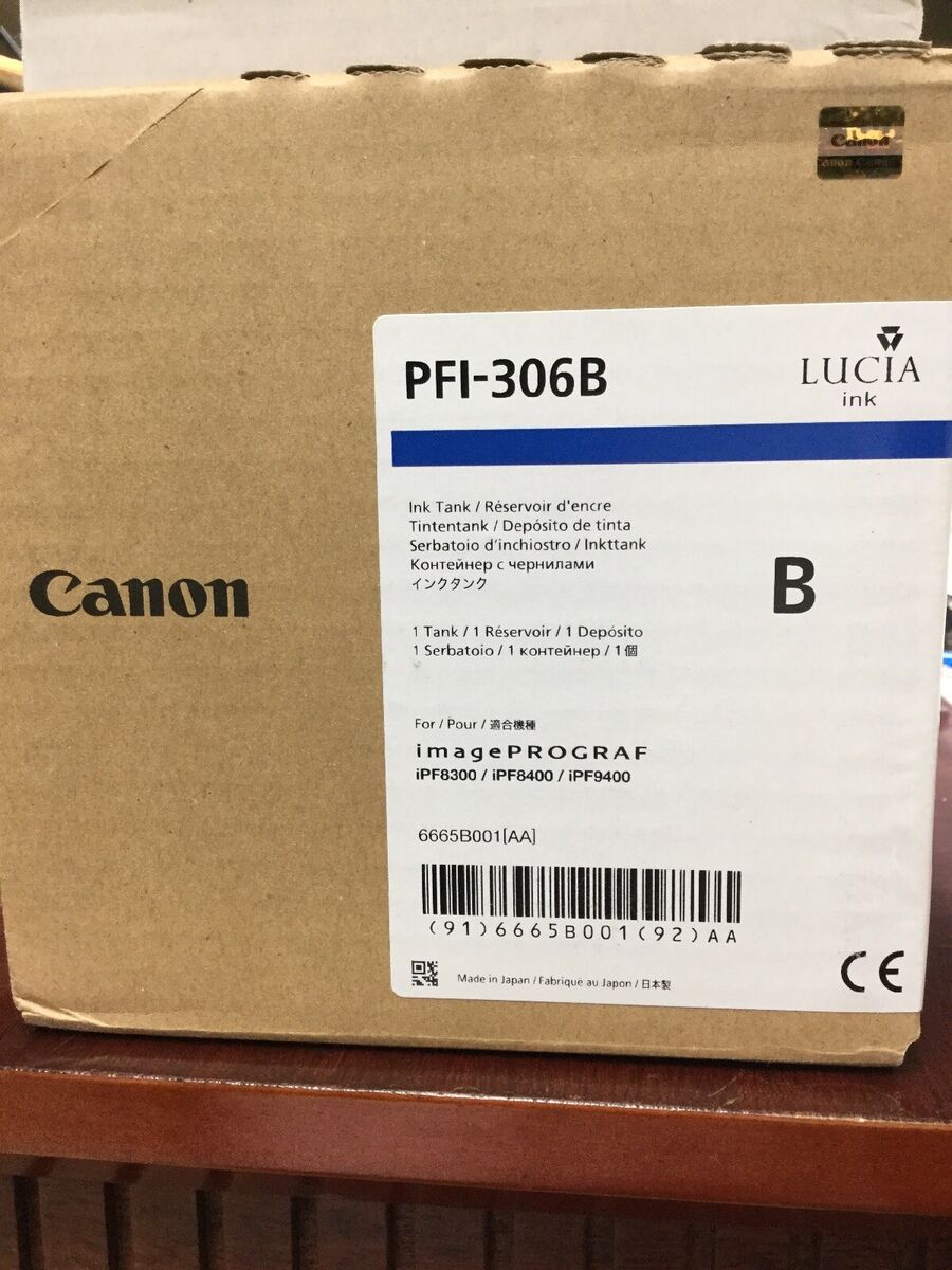 6665B001AA (PFI-306) Ink, Blue 6665B001AA (PFI-306) Ink, Blue