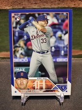 2023 Topps Series 2 Donny Sands RC Rookie Royal Blue Parallel #416 Tigers