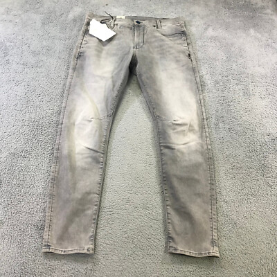G Star Raw Jeans Mens 34x32 Gray Staq 3D Slim Fit Button Fly Denim Pants
