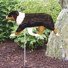 Australian Shepherd Outdoor Garden Dog Sign Hand Painted Figure Black Tri