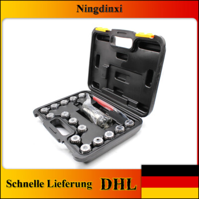 17-tlg Spannzangen Set ER32 MK3 M12 Spannfutter für CNC Industrie Fräsmaschinen