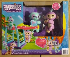 FINGERLINGS MONKEY BAR PLAYSET 2 FINGERLINGS SAVANNAH AND CLARA BOX SET