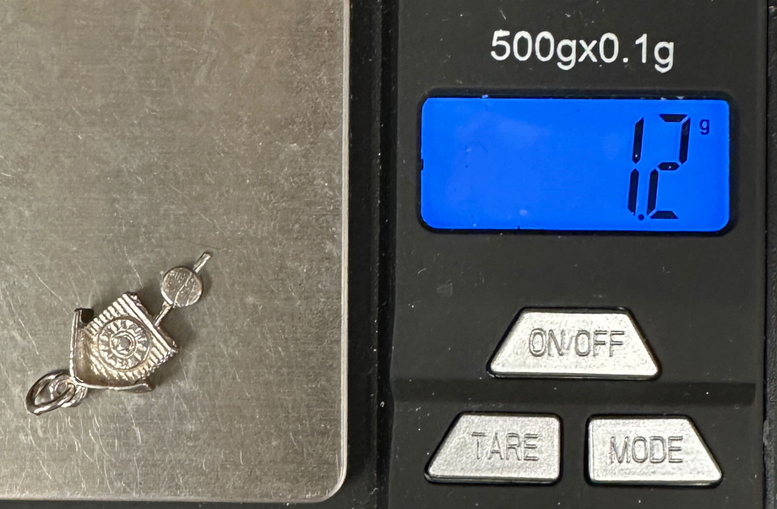 Tiny Wall Clock Charm w Moving Clacker on 16" Cab… - image 14