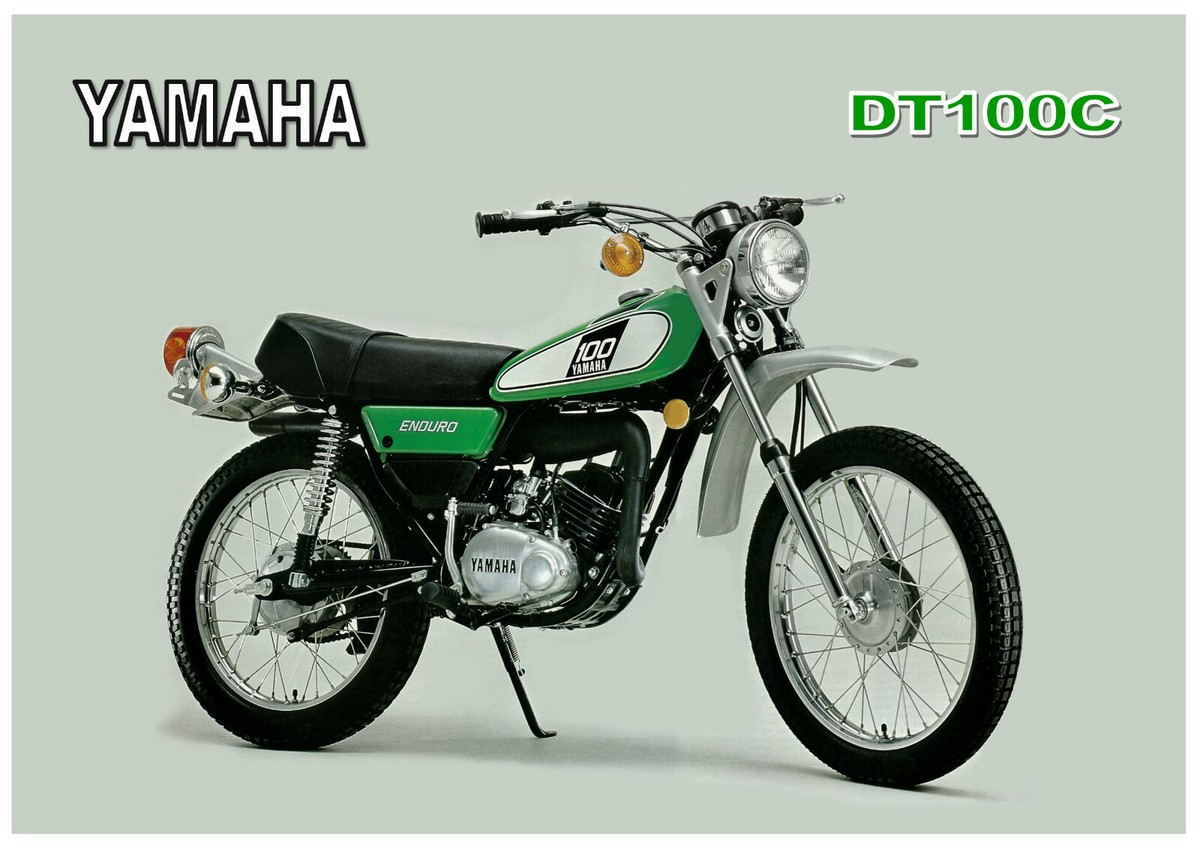 YAMAHA Poster DT100 C 1976 Superb Suitable to Frame DT100C | eBay