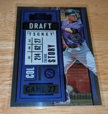 2020 Panini Contenders Baseball Trevor Story BLUE Parallel 065/149 - Rockies