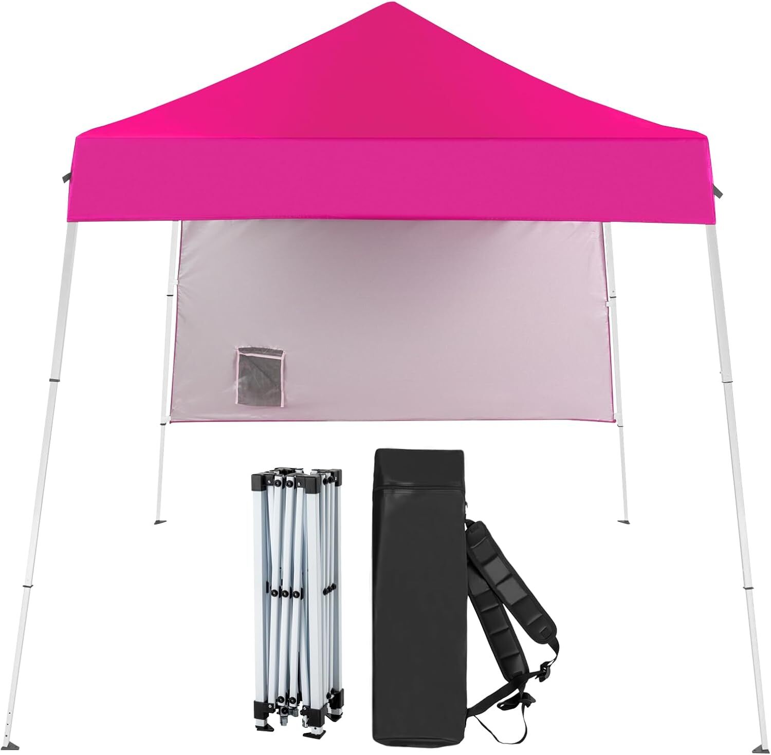 Tent,outdoor Small Gazebo W/backpack,slant Leg W/1 Sidewall