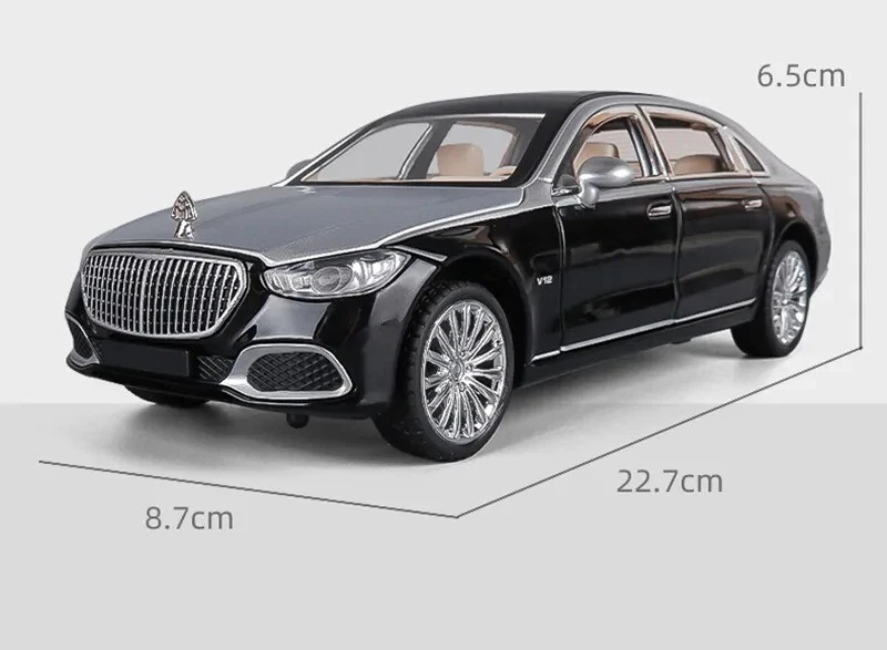 1:22 Mercedes-Benz Maybach S680 Alloy Luxury Cars Model Diecast Metal Toys Kids - Image 2 of 4