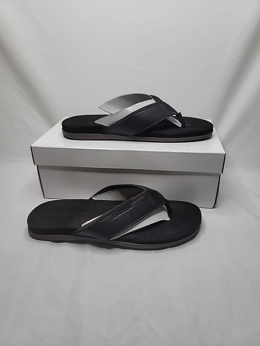 Ben Sherman leather thong sandals Mens Ben Sherman Tonic Sandals In Black | Soletrader main image 4