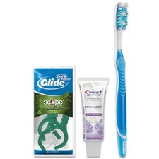 Crest Oral-B Manual Toothbrush Whitening Bundle Glide Scope Floss Picks,72/Case.