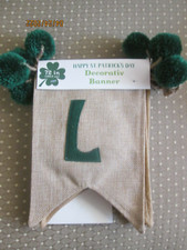 St. Patrick's Day " Lucky " Burlap Banner 72" New