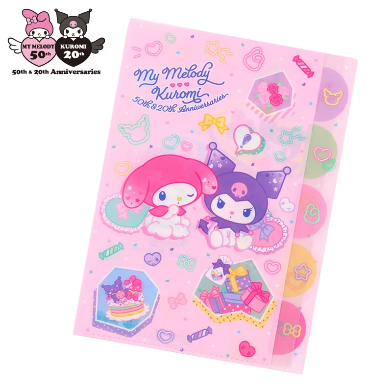 【Sanrio】 My Melody & KUROMI A4 Clear File with 5 Pockets
