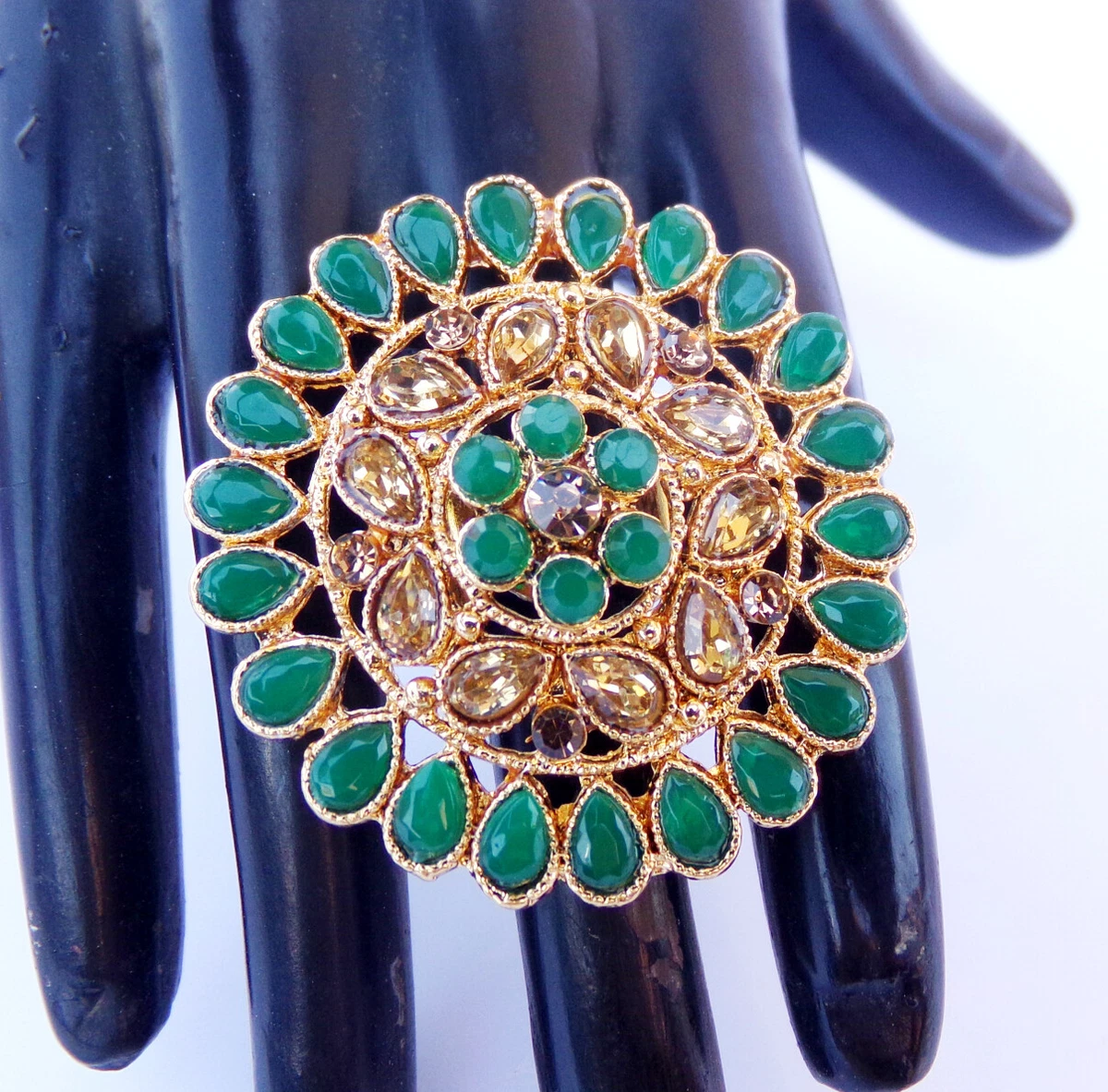 Big kundan hotsell rings