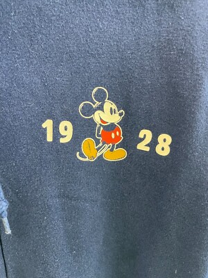VTG 90S 1928 MICKEY MOUSE DISNEY JAPAN ZIP HOODIE SZ MEDIUM