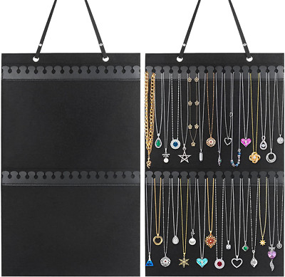 Hanging Necklaces Holder, Large Jewelry Organizer for Necklaces, Bracelets, and 