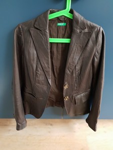 benetton leather jacket