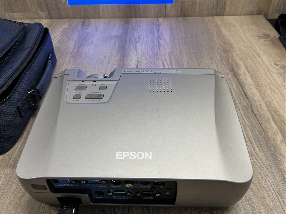 Epson PowerLite 54C 3 LCD Projector & Case EMP-54 Model - Image 2 of 4
