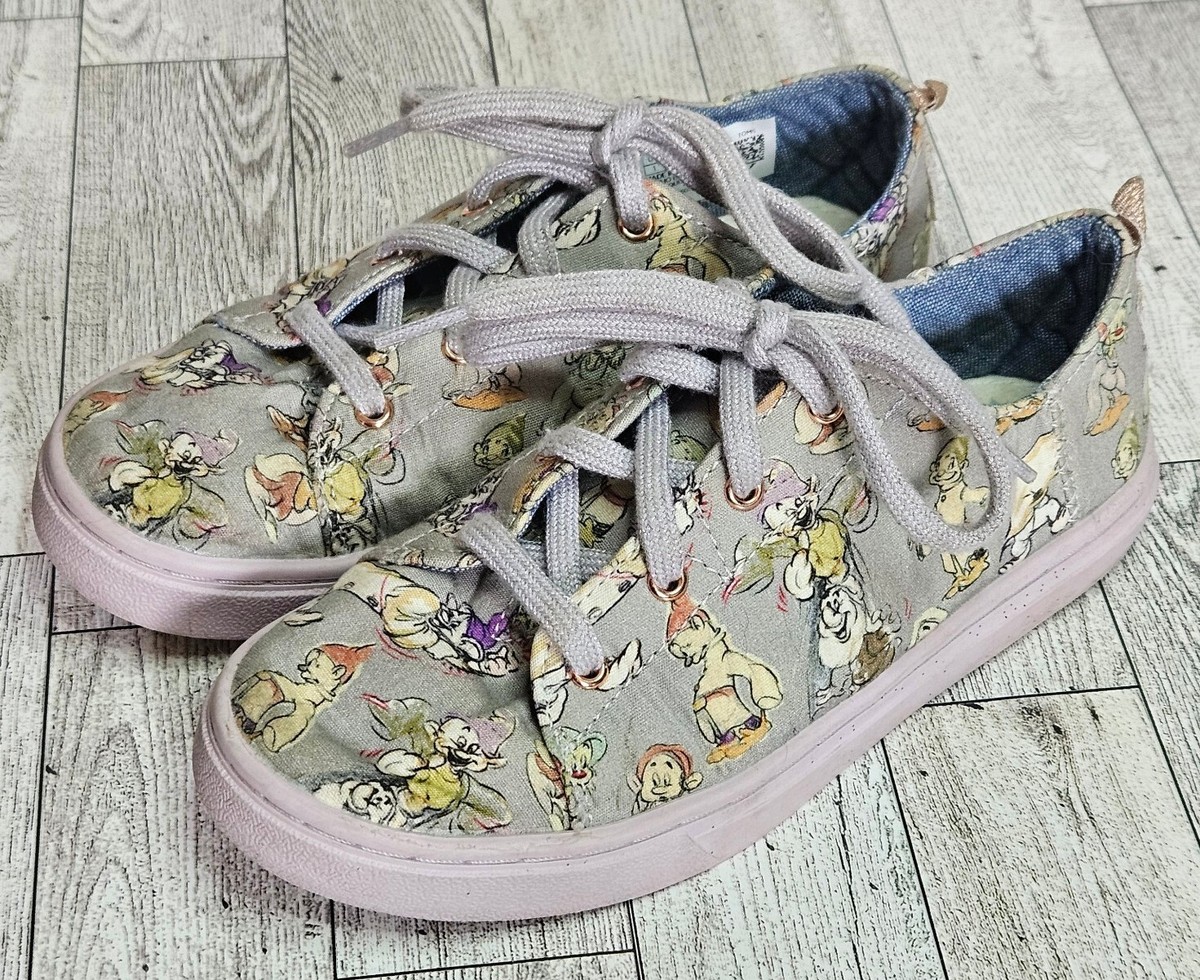 Toms X Disney Snow White Seven Dwarfs Shoes Youth Sz Lace Up