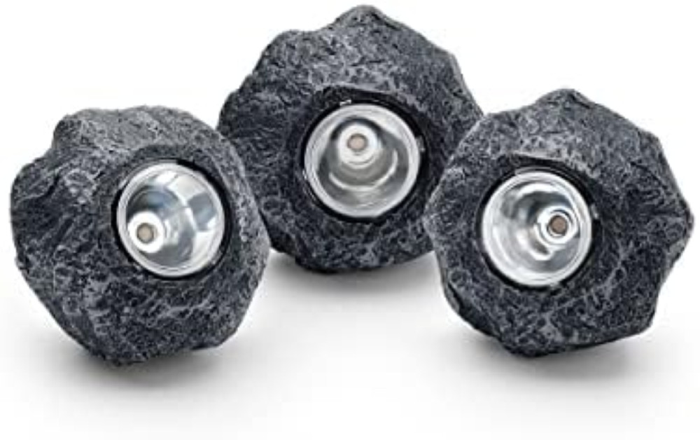 Pontec PondoStar LED Rocklight Set 3: Faretti a Roccia IP68 per Laghetto