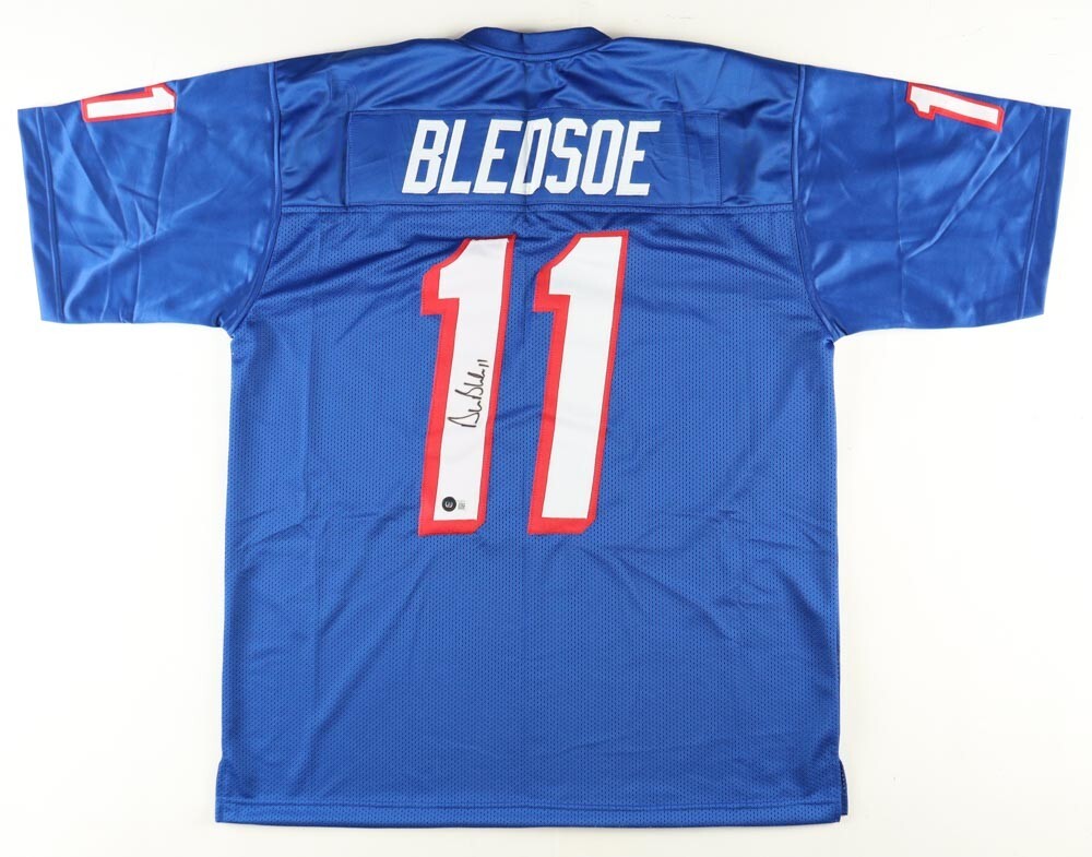 Drew Bledsoe Autographed New England Patriots Jersey BAS COA