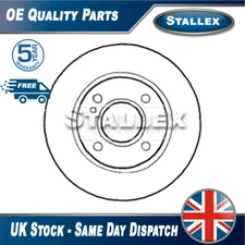 Fits Ford Fiesta 2008- Ka 2016- 1x Brake Disc Front Stallex 8V511125AD