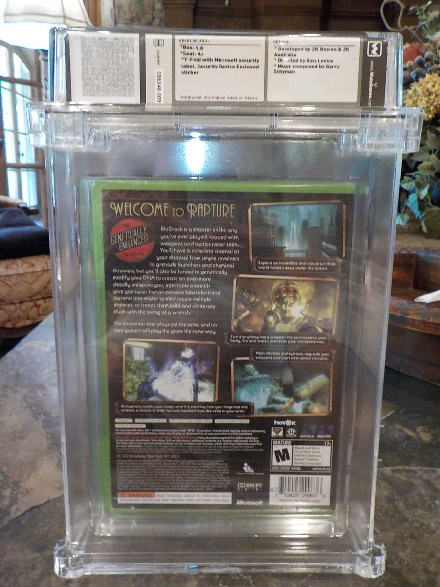 1st Print BioShock (Microsoft Xbox 360, 2007) WATA Graded