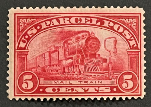 Travelstamps: 1912-13 US Stamp Scott # Q5 PARCEL POST MAIL TRAIN 5 CENTS MOGH - Picture 1 of 5