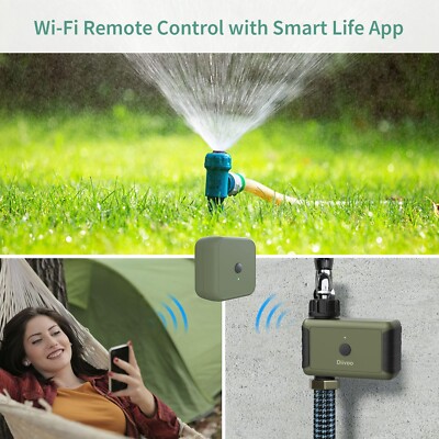 WiFi Water Sprinkler Timer Work with Alexa Google Garden Hose Faucet Timer