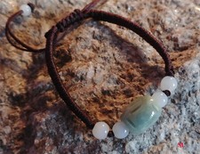 Très joli Bracelet  en Jade protection réglable Richesse Bonheur