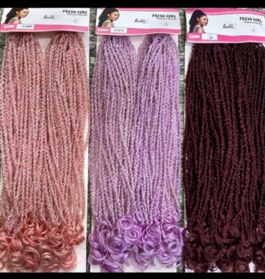 26'' Bella Fresh Curl Twisted Crochet Passion Twist Haarverlängerungen 80 Strähnen