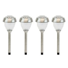 Pack 4 Solar Crown White Lights Stakes | LED | No Cables | Garden