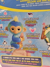 New Fingerlings Interactive Baby Monkey Leo 70+ Sounds & Reactions 2023 Blue @
