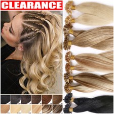 Russian 100 Remy Human Hair Extensions Nail U Tip Pre Bonded Keratin 1G Blonde