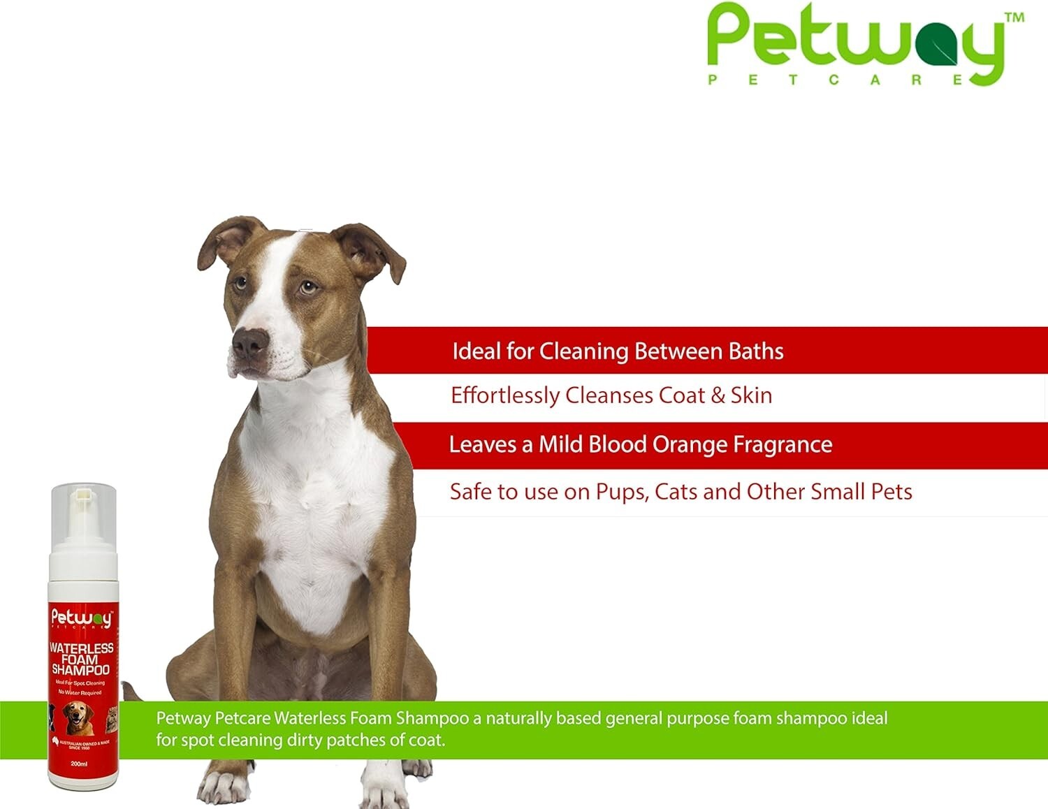 Petcare Waterless Foam Shampoo For Dogs And Cats No Rinse Waterless Dry